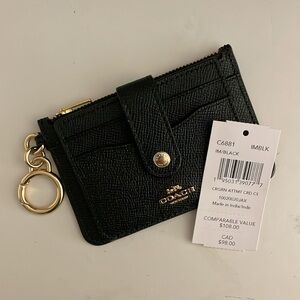 Coach Crossgrain Leather Attachment Card Case
